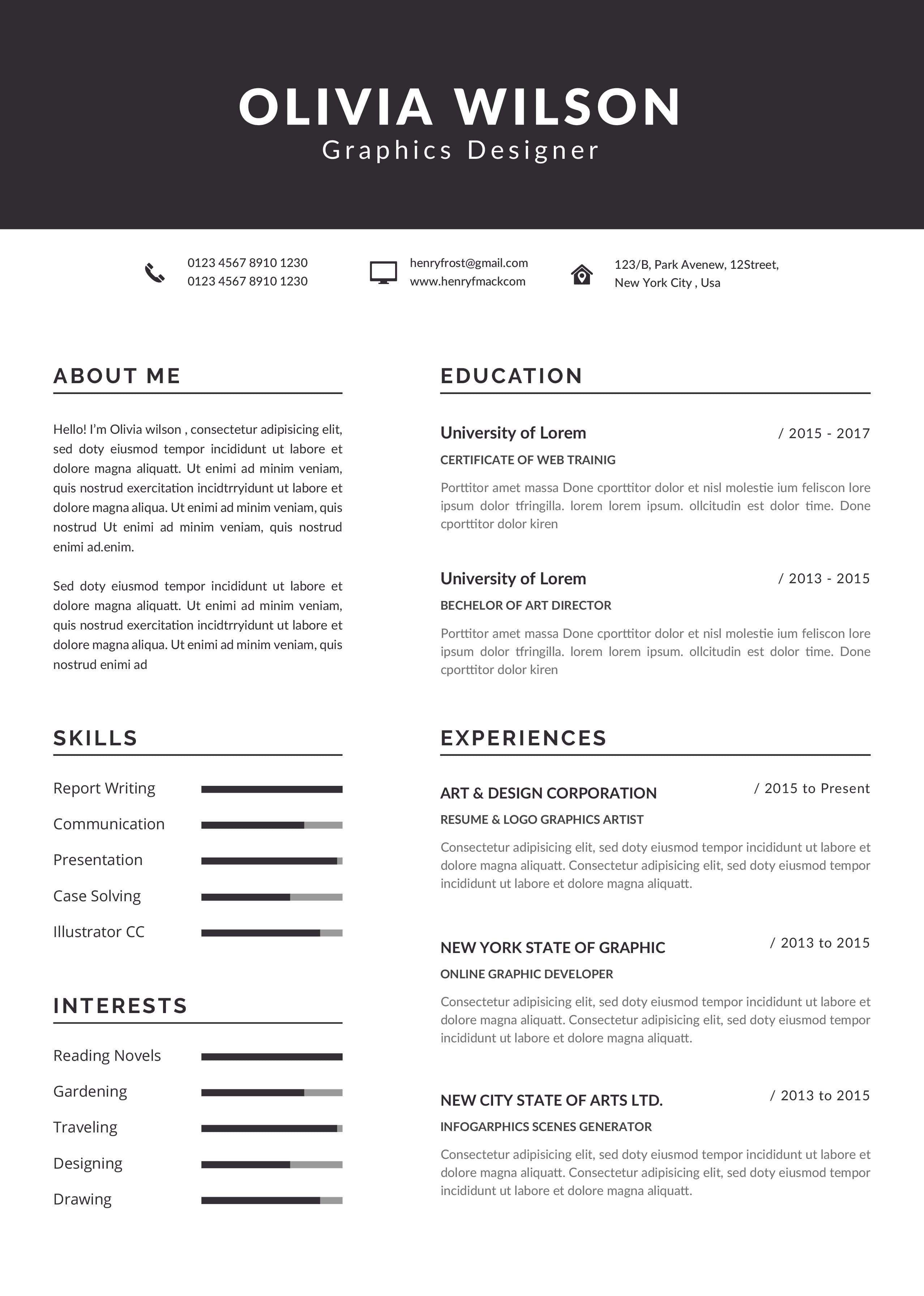 CV Example 1